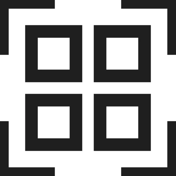 Code QR dans un style noir plat. Image vectorielle. — Image vectorielle