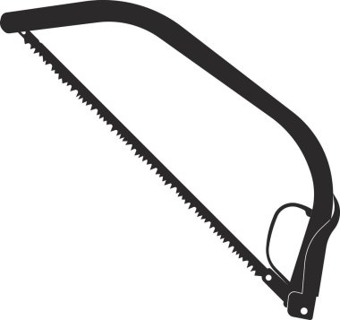 Testere için el yayı şeklinde testere. Siyah düz sembol.