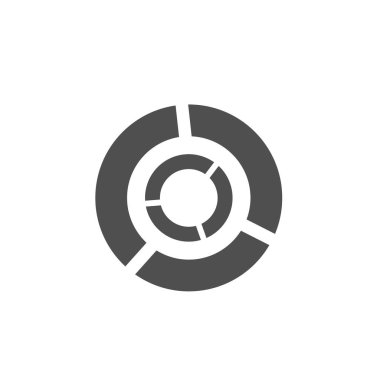 Beyaz arkaplanda diyagram veri vektörü simgesi