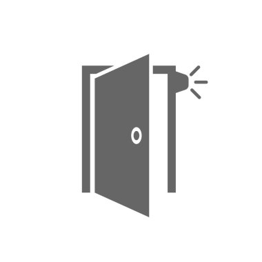 Kapı sensör hattı ve sembol, erişim ve güvenlik, otomatik kapı işareti