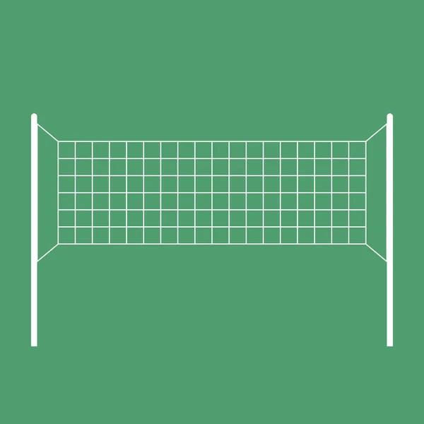 Иконка Волейбола Сетка Зеленом Фоне Sport Net Иллюстрация Векторного Искусства — стоковый вектор