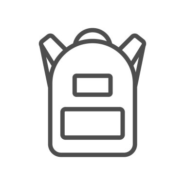 Moda tasarımı için sırt çantası simgesi. Vektör grafik illüstrasyonu.