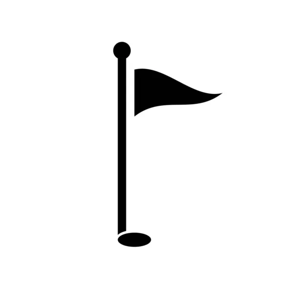 Golf Flag Icon Isolated Golf Equipment Accessory Flat Design Vector — Stock Vector
