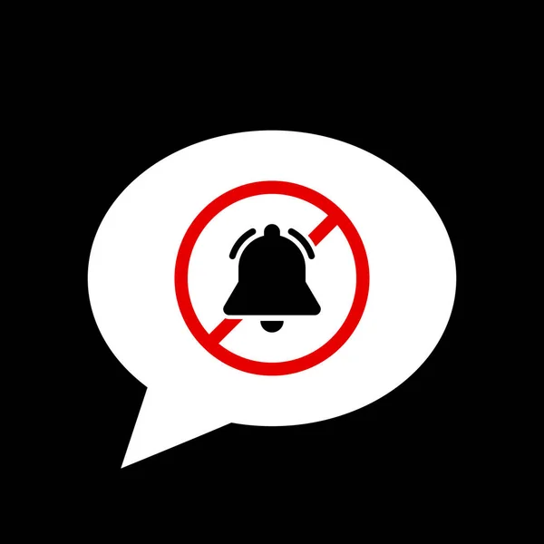 Siyah Hızlı Bildirim Düz Simge Vektörü Nde Alarm Işaretleri Yasaklandı — Stok Vektör