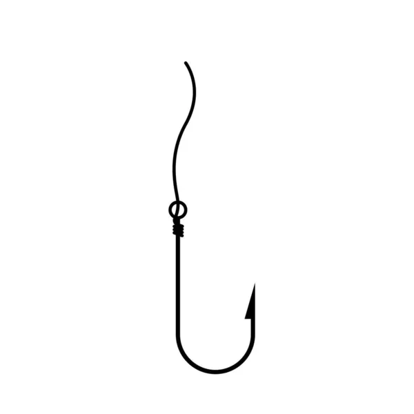 Рыболовный Крючок Плоском Стиле Белом Вектор — стоковый вектор