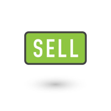 Beyaz arka planda yeşil pul ikonu. Stok vektörü