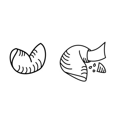 Stil fal kurabiyesi kümesi kroki. Vektör çizim.