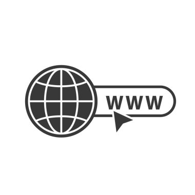 Beyaz web sitesi simgesi, Web Simgesi vektörüne git.
