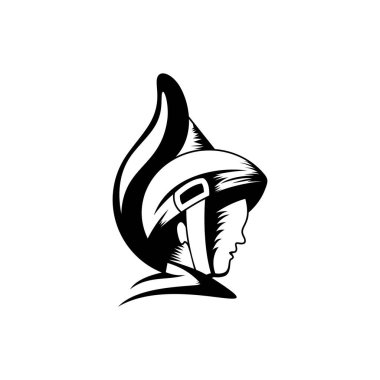 Siluet asker logo tasarım vektörü