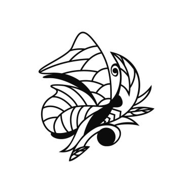 Soyut kelebek hayvan tasarım vektörü