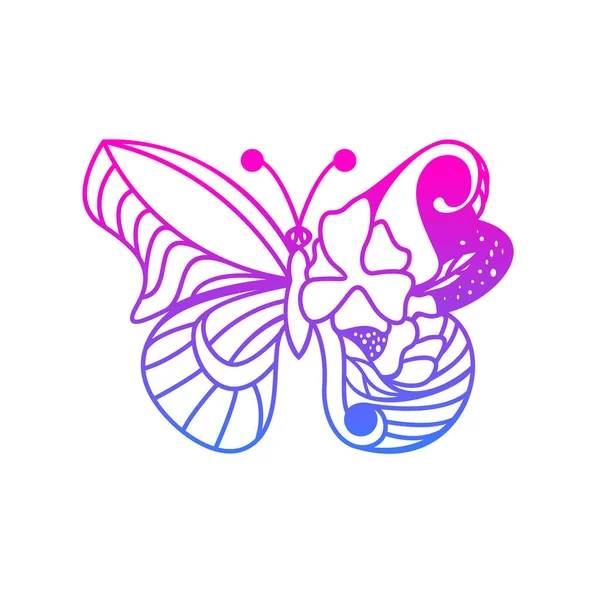 Abstracto Mariposa Animal Diseño Vector — Vector de stock