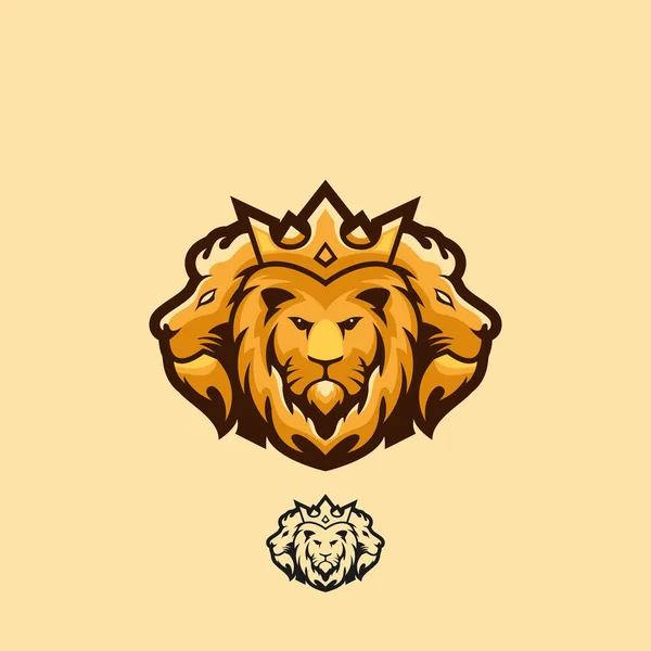 Tête Lion Vecteur Conception Animale — Image vectorielle