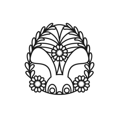 Çizgi sanatı tasarım şablonlu yumurta