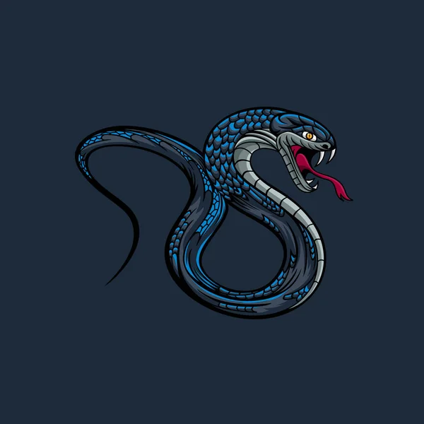 Snake Logo Animal Design Vector — Stock Vector