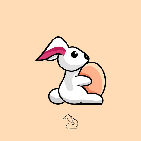 かわいいウサギの動物のデザインベクトル — ストックベクタ