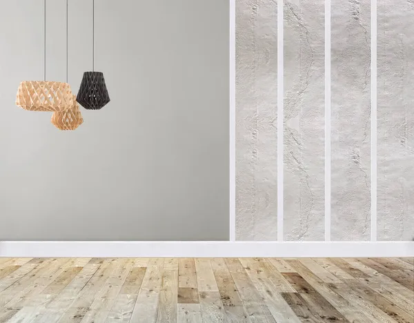 Diseño Interior Vacío Brillante Pared Piedra Ilustración — Foto de Stock