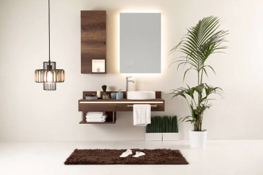 modern duvar temiz banyo tarzı ve iç dekoratif tasarım, modern lamba