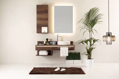modern duvar temiz banyo tarzı ve iç dekoratif tasarım, modern lamba