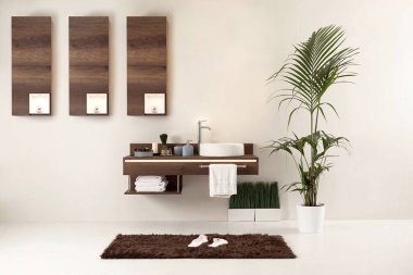 modern duvar temiz banyo tarzı ve iç dekoratif tasarım, modern lamba