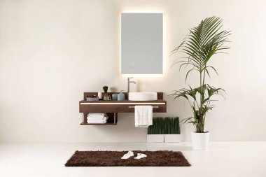 modern duvar temiz banyo tarzı ve iç dekoratif tasarım, modern lamba