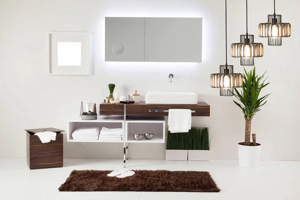 modern duvar temiz banyo tarzı ve iç dekoratif tasarım, modern lamba