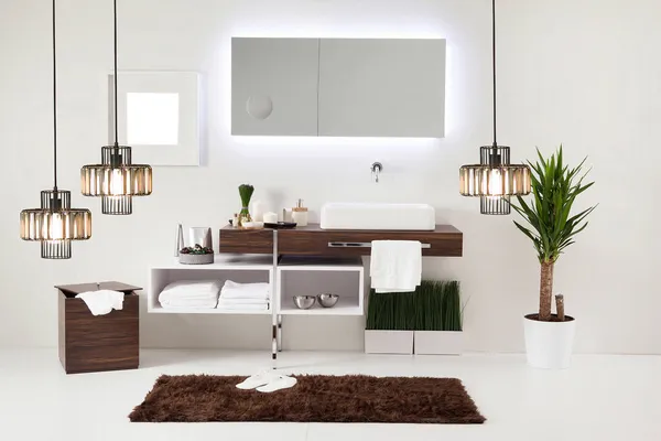 Moderno Estilo Baño Pared Limpia Diseño Decorativo Interior Lámpara Moderna — Foto de Stock