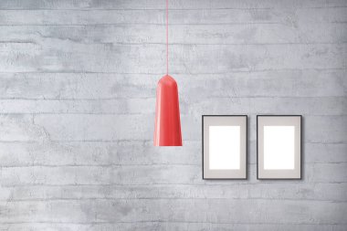 Taş duvar modern iç dekorasyon boş oda