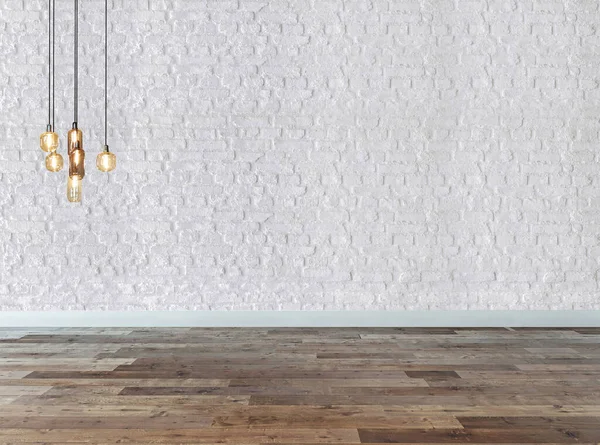 Nova Sala Estar Vazia Decoração Interiores Piso Madeira Conceito Parede — Fotografia de Stock