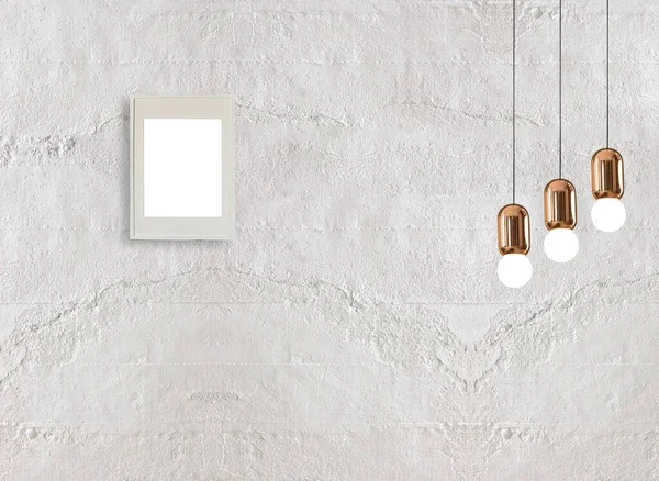 Pared Piedra Diseño Interior Para Hogar Oficina Hotel Dormitorio Lámpara —  Fotos de Stock