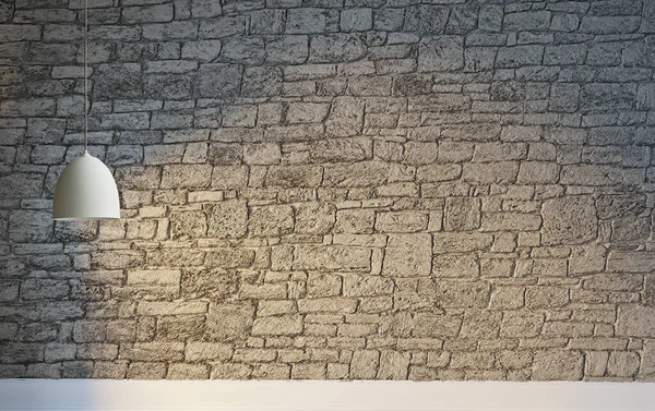Яркий Пустой Дизайн Интерьера Каменная Стена Иллюстрация — стоковое фото