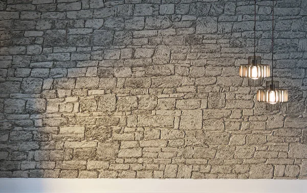 Boş ev iç tasarımı ve lamba. 3B illüstrasyon