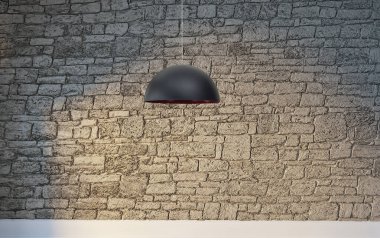 Modern parlak iç mekan. 3B illüstrasyon