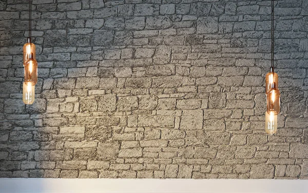 Modern parlak iç mekan. 3B illüstrasyon