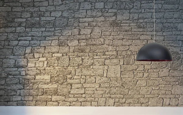 Modern parlak iç mekan. 3B illüstrasyon