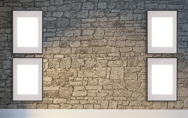 Bakstenen Muur Interieur Voor Thuis Kantoor Hotel Slaapkamer Illustratie — Stockfoto
