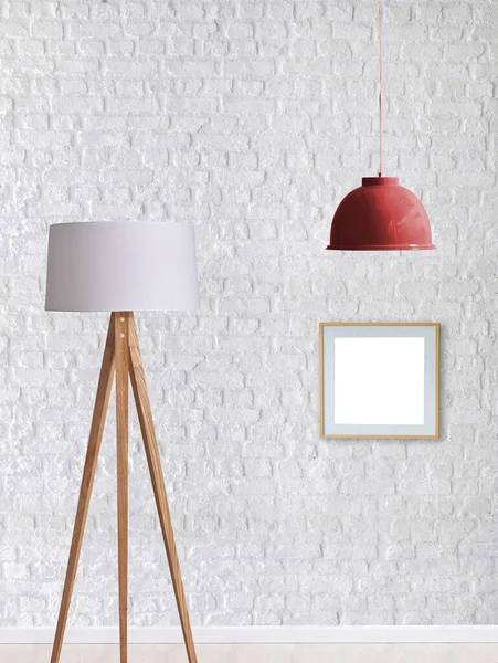 Design Degli Interni Pietra Grigio Brillante Parete Lampada Moderna — Foto Stock