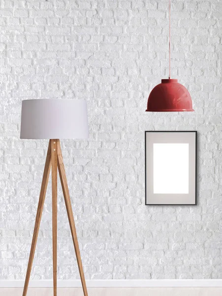 Design Degli Interni Pietra Grigio Brillante Parete Lampada Moderna — Foto Stock
