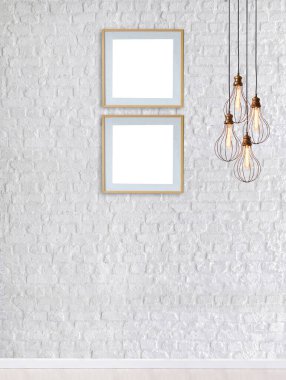 Taş duvar, ev, ofis, otel ve yatak odası için iç tasarım, modern lamba.