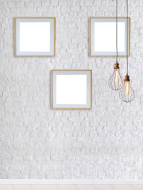 Taş duvar, ev, ofis, otel ve yatak odası için iç tasarım, modern lamba.