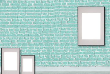 Taş duvar modern iç dekorasyon boş oda