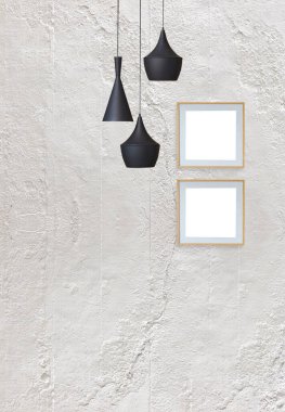 Dekoratif gri taş duvar, ev, ofis, otel ve yatak odası için iç tasarım, modern lamba