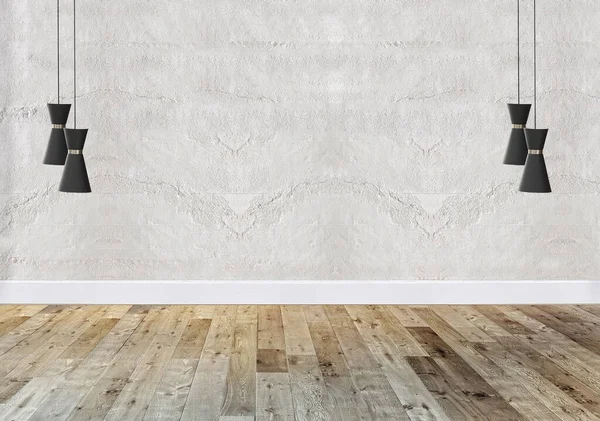 Helder Leeg Interieur Stenen Muur Illustratie — Stockfoto