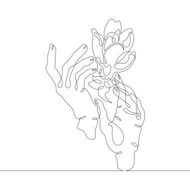 Sürekli bir çizgi. Bir sürekli çizim çizimi logosu en az illüstrasyonla izole edilmiş.