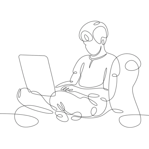 Illustration line drawing man sitting hires stock photography and images   Alamy