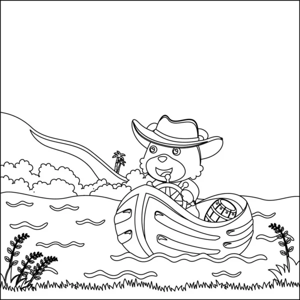 Çizgi film stili komik ayı çizgi film vektörü komik vektör illüstrasyonu çizgi film çizimi çizimi çizimi çizim çizimi çizimi çizimi çocuk boyası çizimi