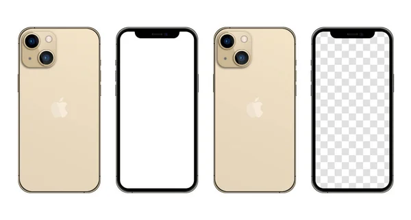 Magelang Indonesia Octubre 2021 Nuevo Iphone Color Oro Apple Inc — Vector de stock