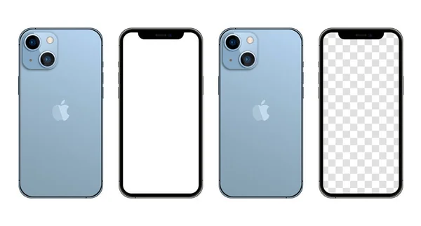 Magelang Indonesia Октября 2021 Новый Iphone Sierra Blue Color Apple — стоковый вектор