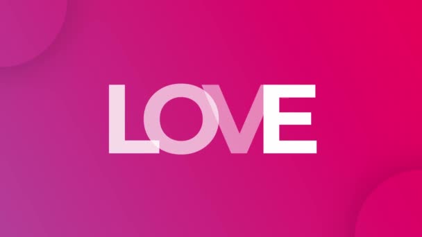 Love Textová Animace Pro Sociální Média Text Video — Stock video