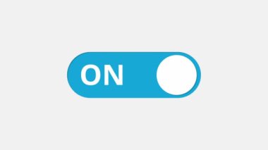 Beyaz arkaplanda Aç ve Kapat düğmesi canlandırması