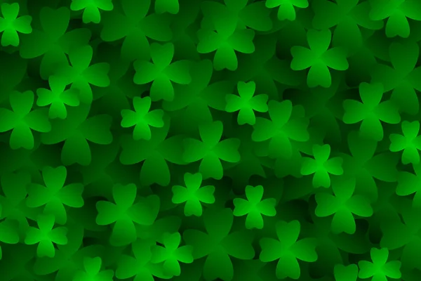 Trèfle Laisse Derrière Lui Convient Pour Saint Patrick Concept Nature — Image vectorielle